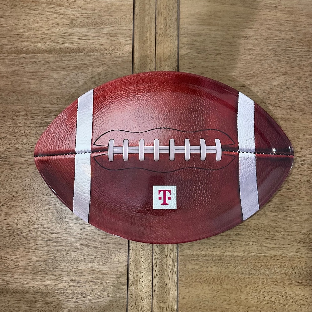 T-Mobile Tuesday Football Shaped Plate Tray serving platter